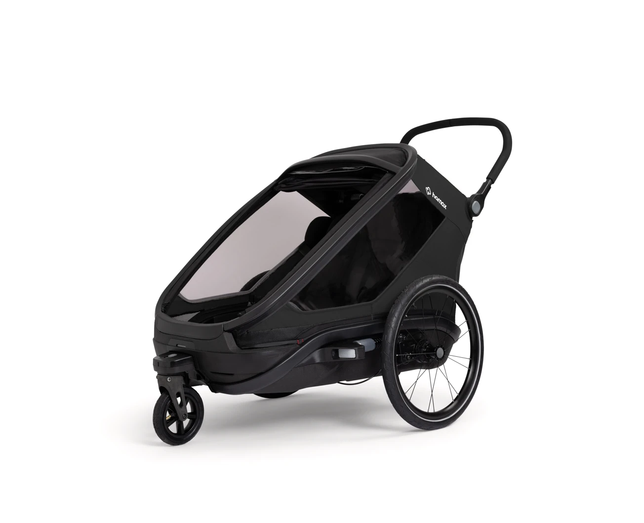 Outback next bike trailer with stroller wheel-black